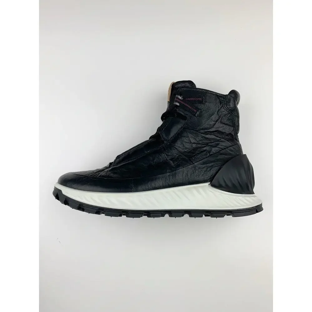 Ecco Exostrike Leather Mid-Cut Outdoor Boots Black Dyneema Men's 39 US 5 5.5